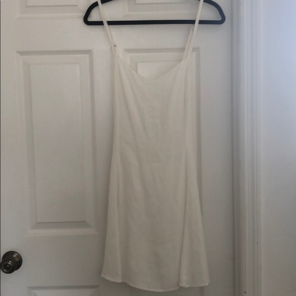 White racer back dress